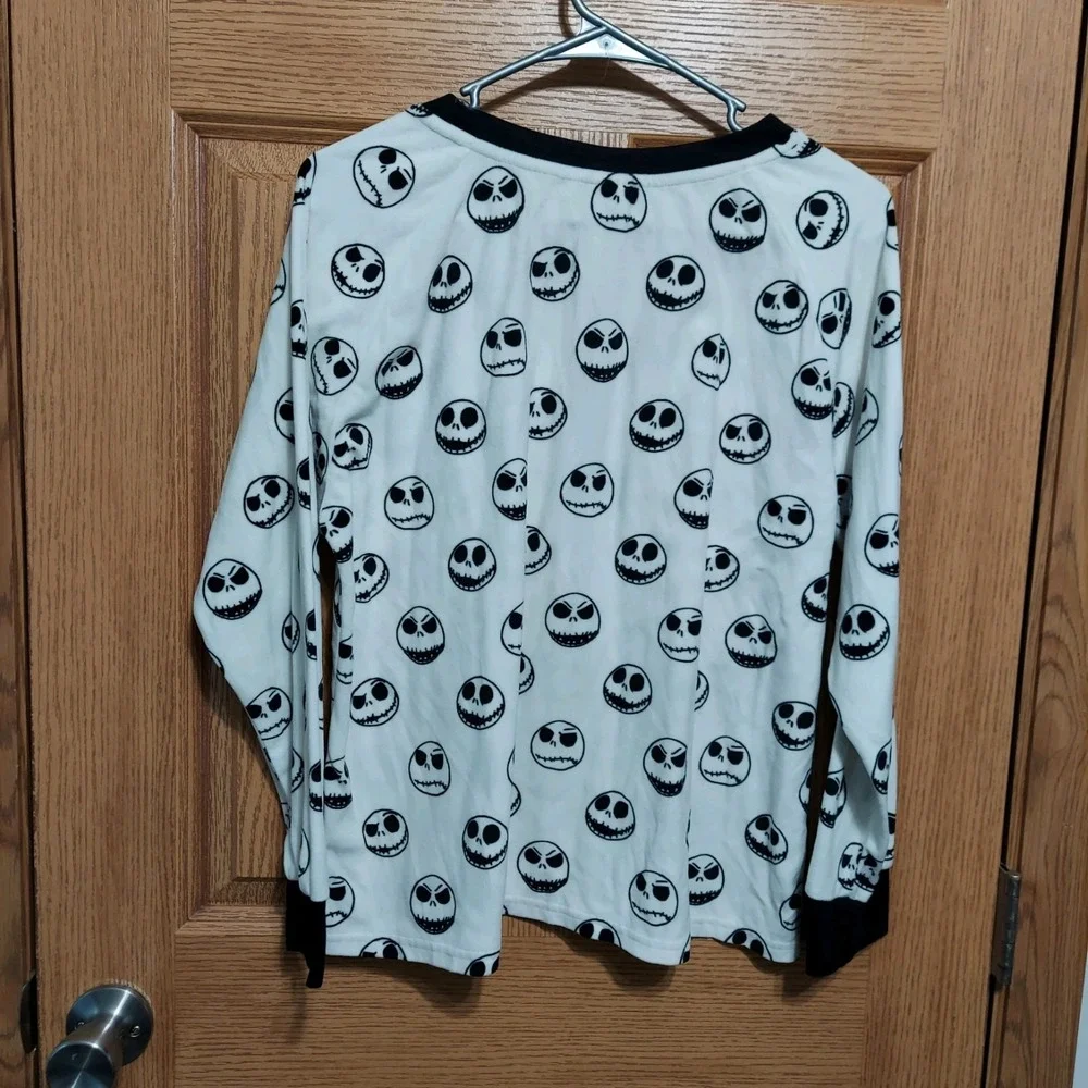 Pajama Top Nightmare Before Christmas Fleece Soft Long Sleeved‎ Shirt L (12-14)